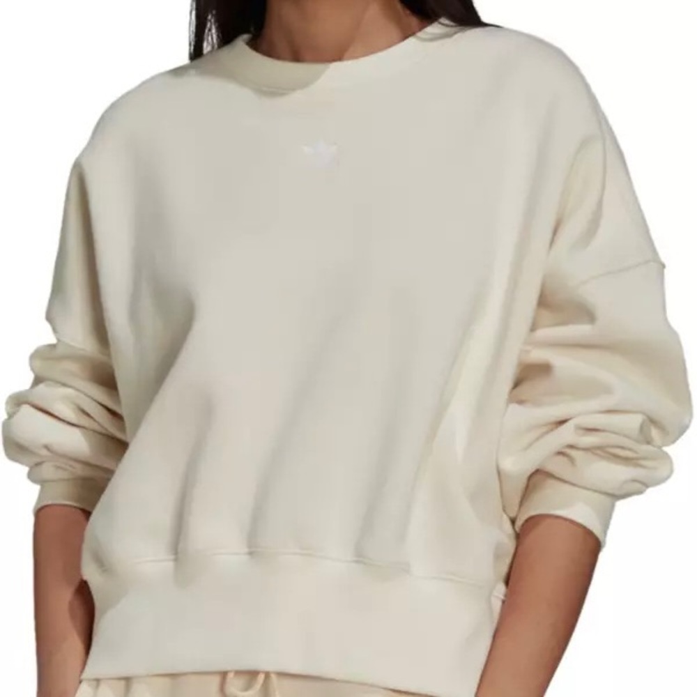 Adidas Wonder White Essential Fleece Sweatshirt